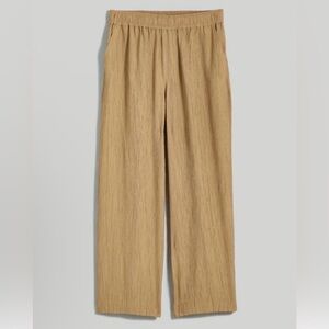 Madewell Crinkled Wide Leg Pants Cream Tan Women’s Small Pants